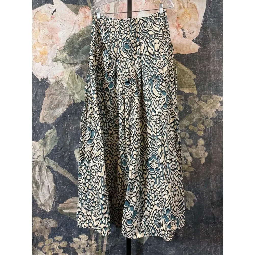 New Free People Miss You Most Printed Wide-Leg Pants Size 6
